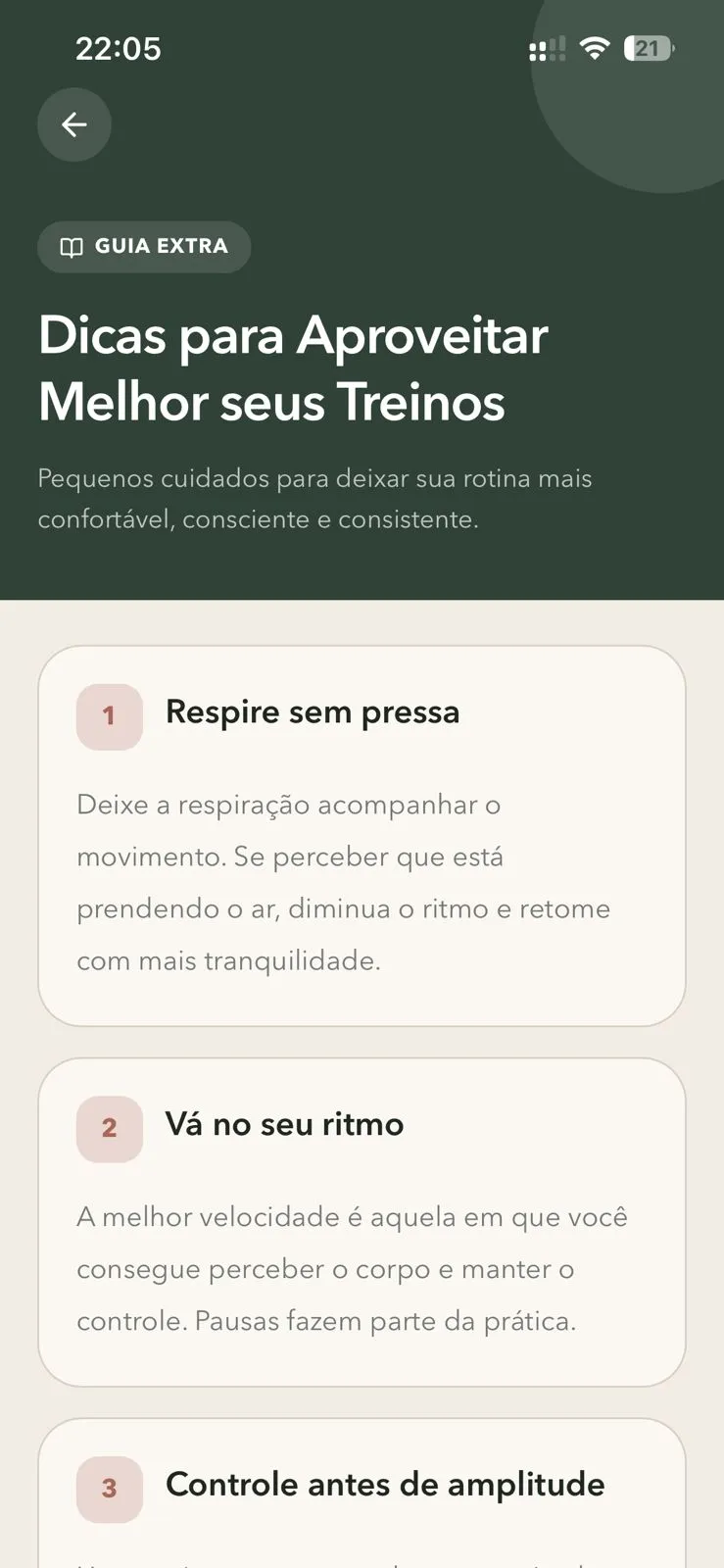 Guias extras do Movimento 30